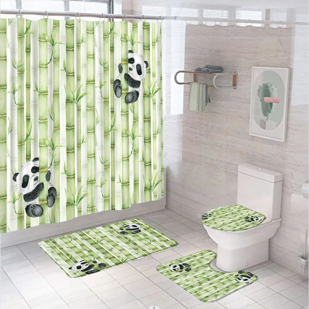 4 buah tirai mandi bambu hijau - Bamboo Bath Mat ulasan dan harga