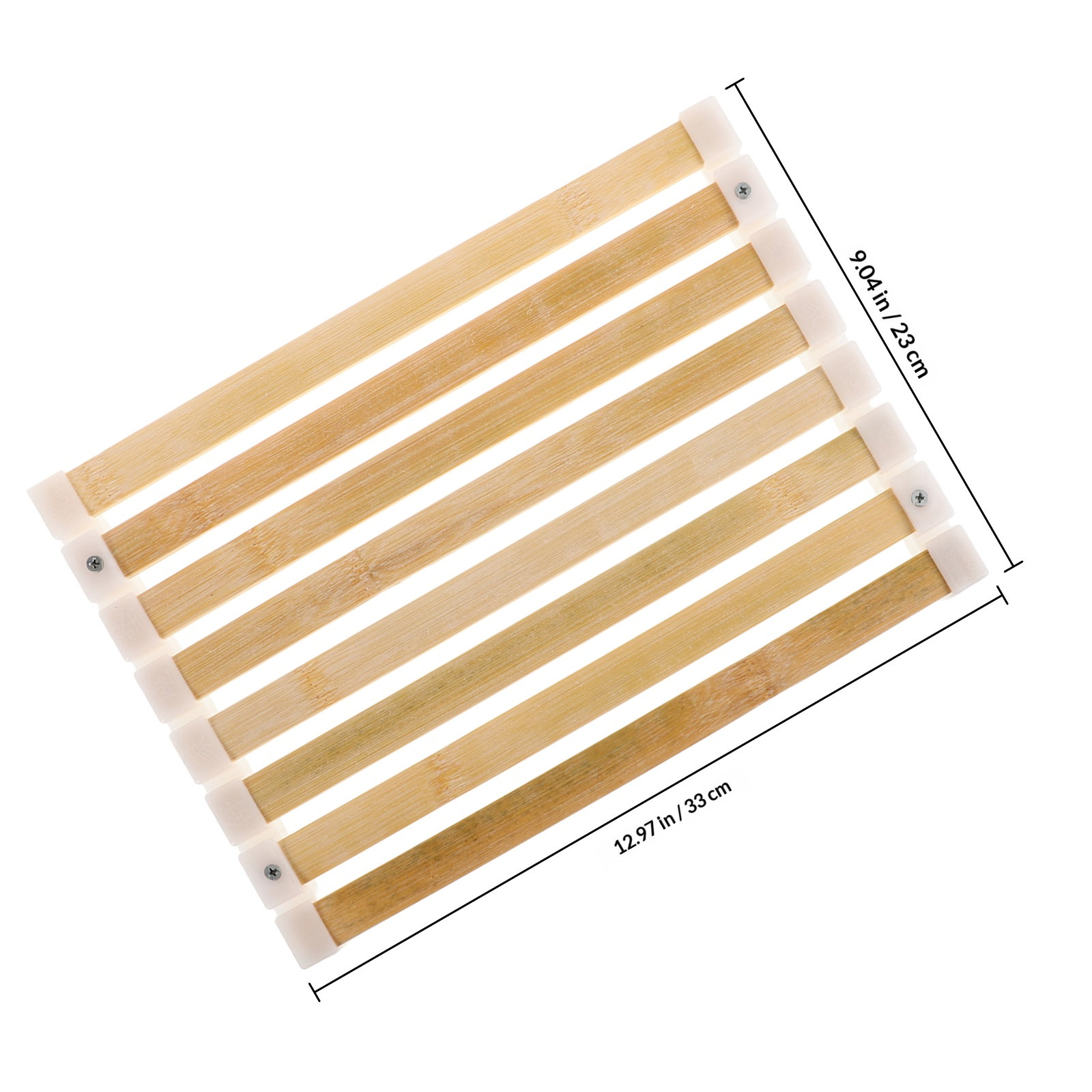 Alas Mandi Bambu Beige Buatan  - Bamboo Bath Mat ulasan dan harga