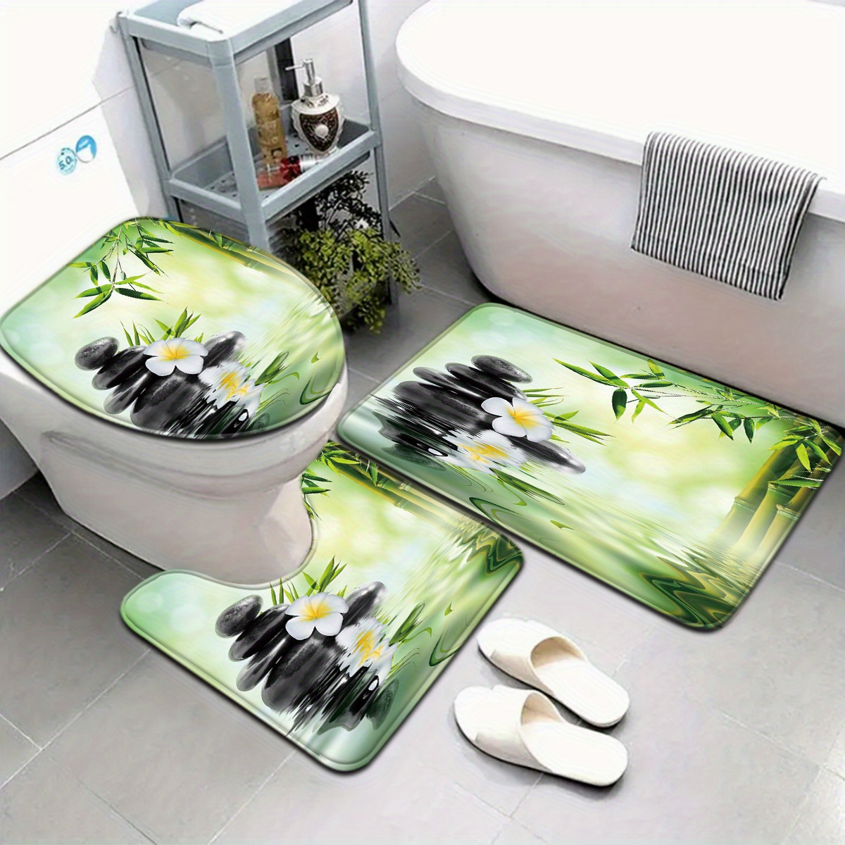 Set Tempat Duduk Toilet dan Ke - Bamboo Bath Mat ulasan dan harga
