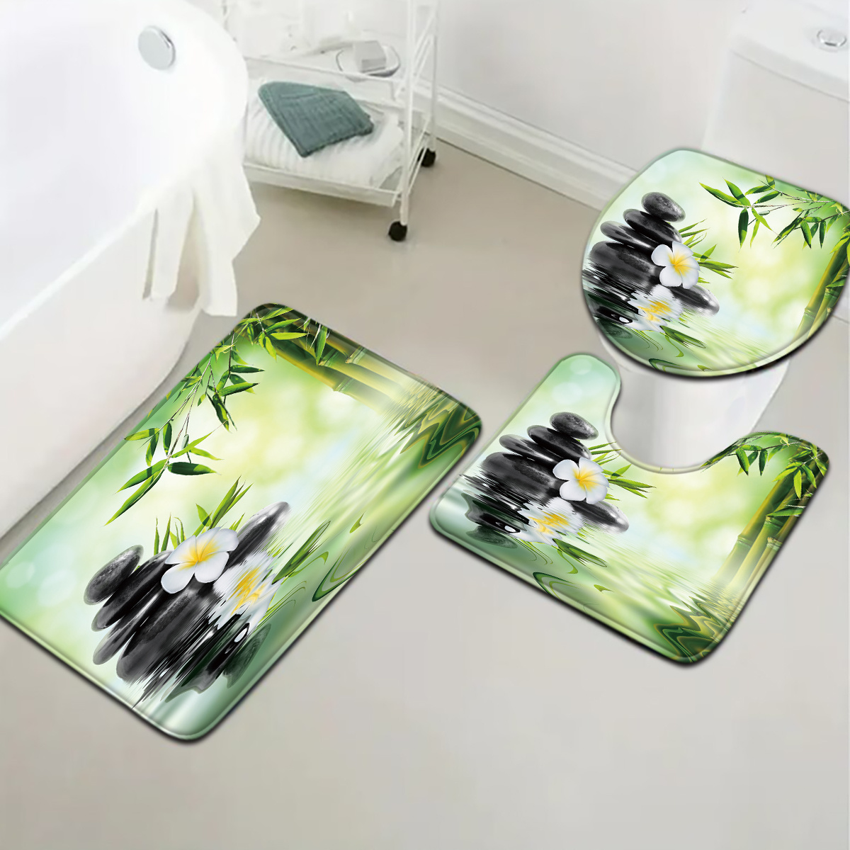 Set Tempat Duduk Toilet dan Ke - Bamboo Bath Mat ulasan dan harga