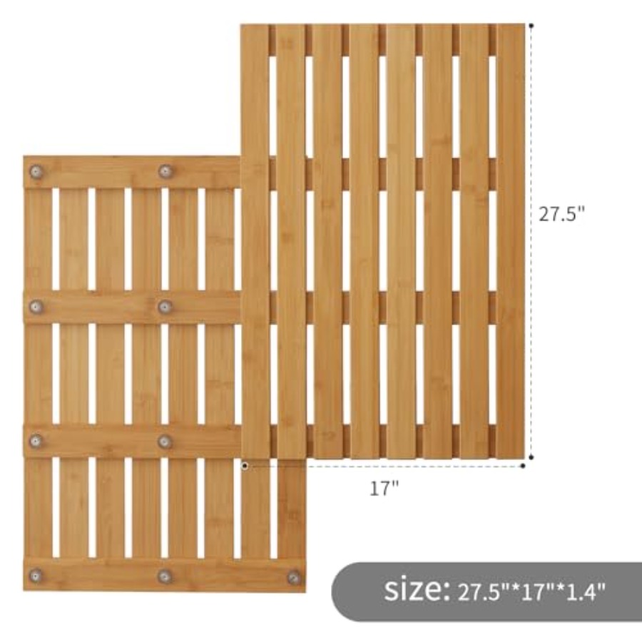Keset Mandi Bambu untuk Shower - Bamboo Bath Mat ulasan dan harga