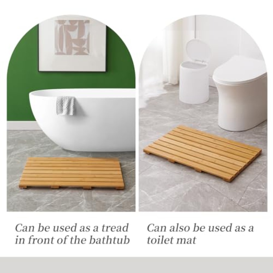 Keset Mandi Bambu untuk Shower - Bamboo Bath Mat ulasan dan harga