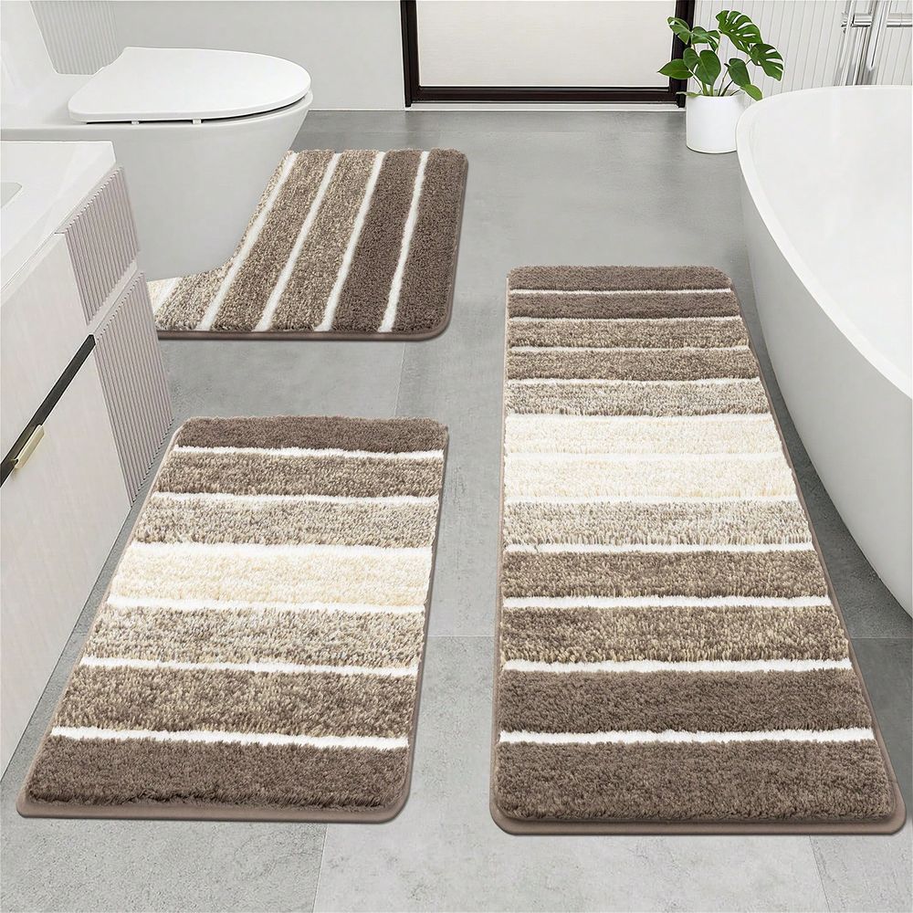Set Keset Kamar Mandi 3 Buah,  - Bamboo Bath Mat ulasan dan harga
