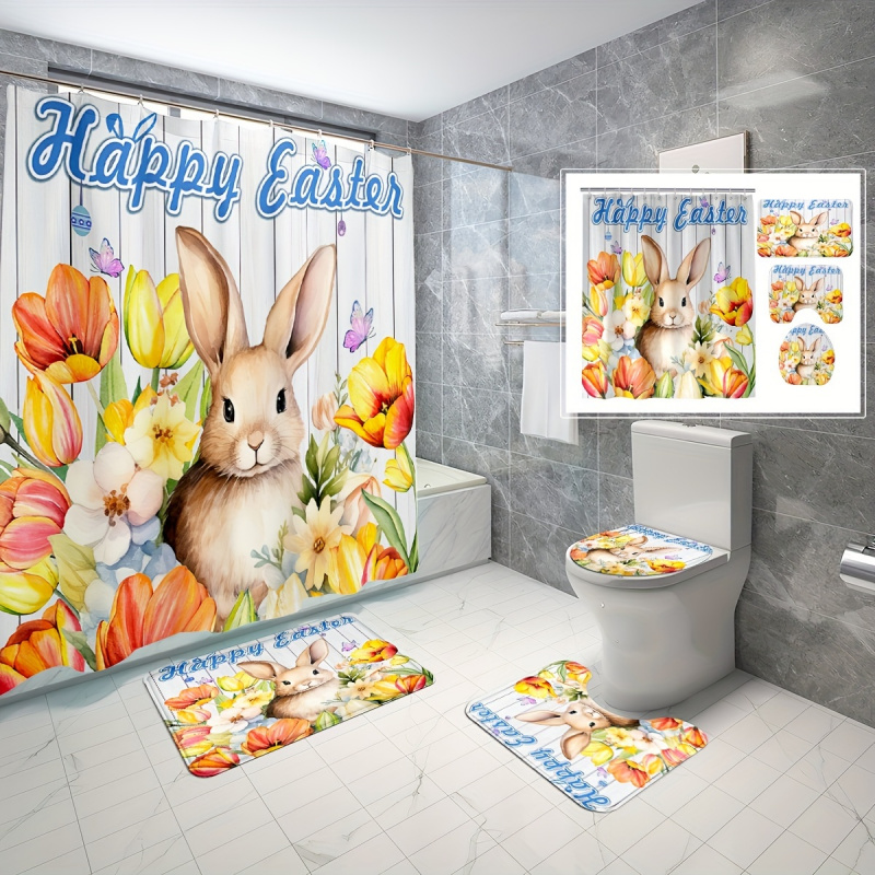 4 Buah Set Tirai Mandi Pola Pa - Bamboo Bath Mat ulasan dan harga