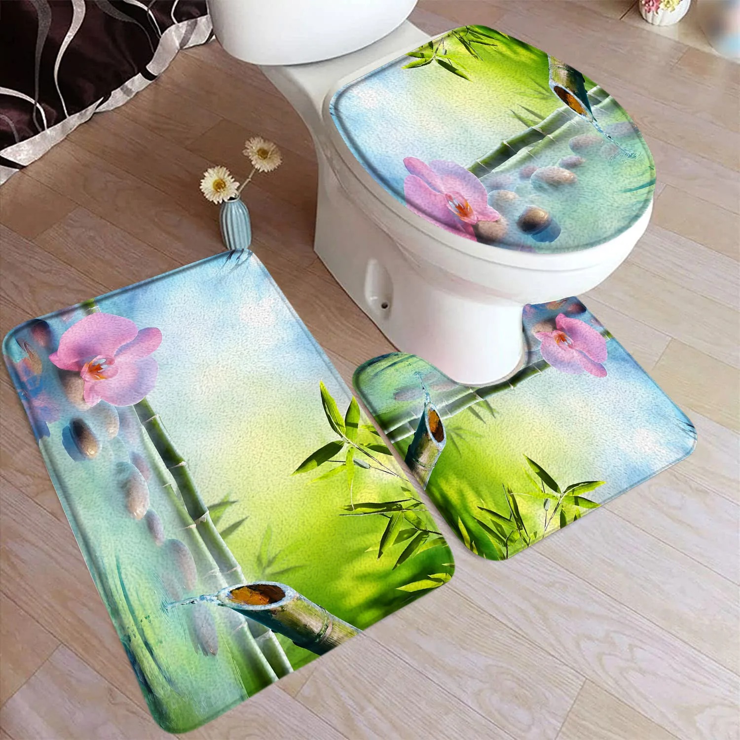Set Keset Kamar Mandi Bambu Hi - Bamboo Bath Mat ulasan dan harga