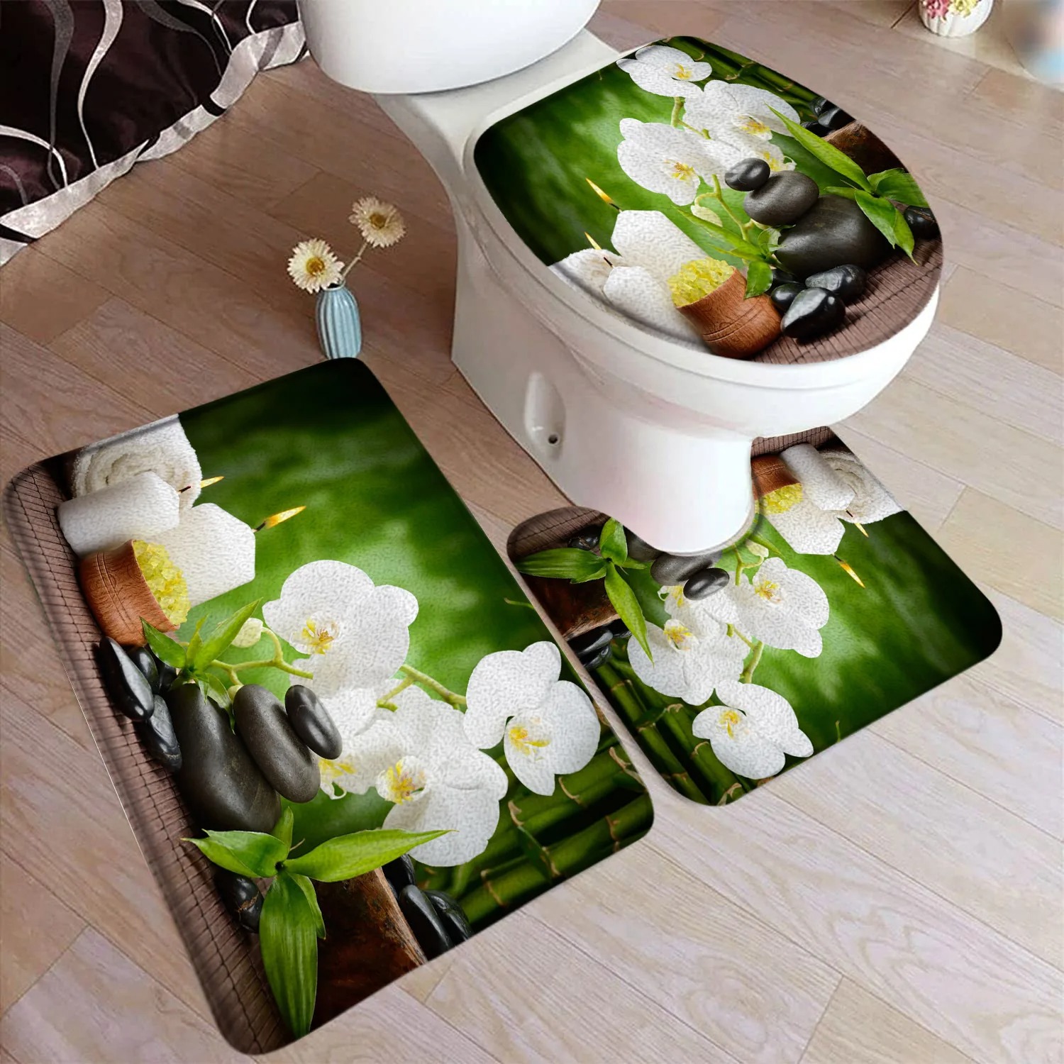 Set Keset Kamar Mandi Bambu Hi - Bamboo Bath Mat ulasan dan harga