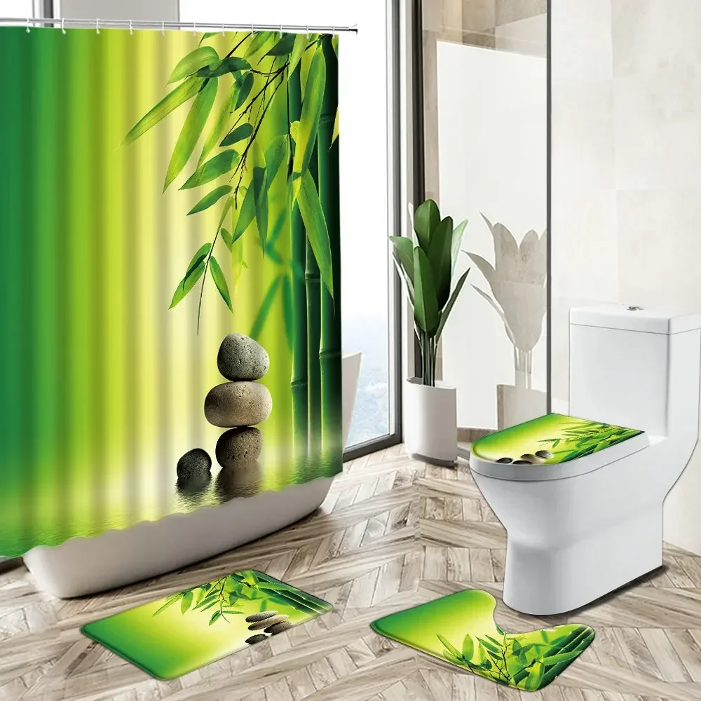 Tirai Kamar Mandi Motif Anggre - Bamboo Bath Mat ulasan dan harga